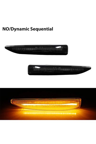 Choice No Dynamic 2pcs Led Side Marker Mirror Indicator Lamp Flowing Water Turn Signal Light Amber For Bmw