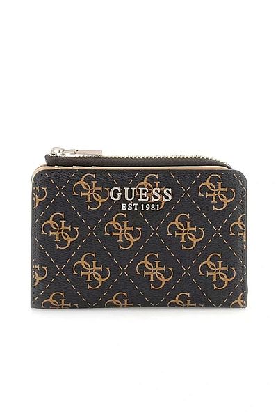 Guess Laurel Slg Zip Arnd Card Case Women's Brown Wallet Swqe8500156-Bnl