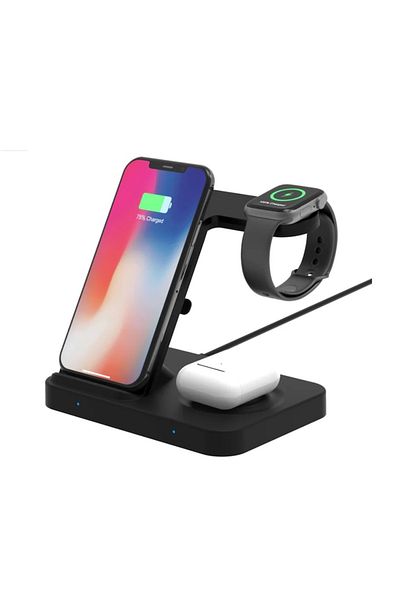 varioshop Incarcator Wireless AR-50 5in1 VarioShop®, Qi Type-C Super Fast Charge 3A, Adaptor Qualcomm 3.0, An