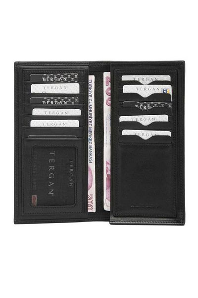 Tergan Black Genuine Leather Men's Wallet - S1Ce00001610-C6L