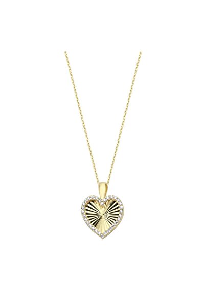 Koçak 14 Ayar Parla Kalp Tasarım Altın Kolye