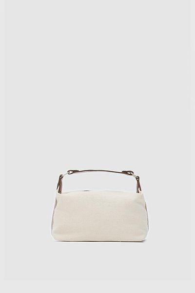 Shule Bags Τσάντα χειρός και χιαστί Elu Canvas καφέ