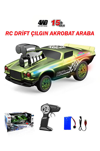 hediyecik RC 4WD Dom Toretto Drift Yarış Arabası Akrobat Araba Şarlı Full Fon...