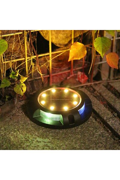 eyemazing Proiector solar LED pentru exterior, 4 LED-uri RGB și 8 LED-uri calde, eMazing, IP65, ABS, 2V 700mAh, 11x13.5cm, Multicolor