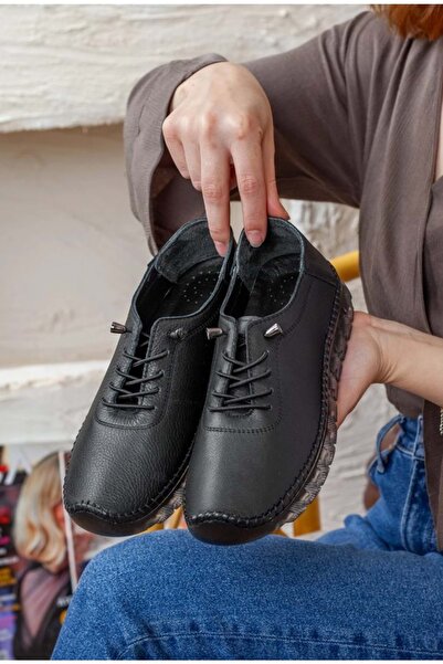 KOCAMANLAR Ayakdaş Pantofi de balerină ortopedici din piele naturală cu detal...