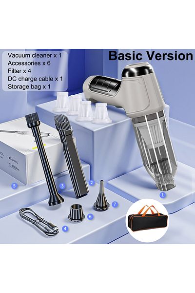 Choice Basic 4Filter Bag Car Vacuum Cleaner Wireless Portable Vacuum Cleaner 95000PA Strong Suction Handhel