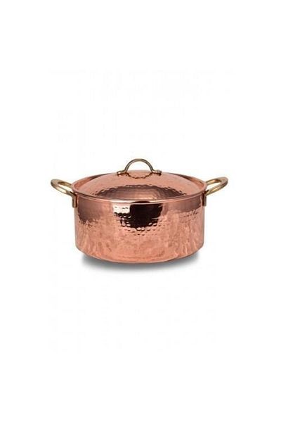 Tanemce Italian Pot 28 cm Hand Forged Red Copper Pot
