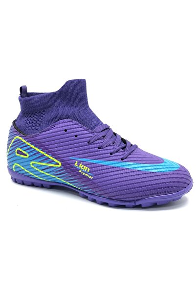 KOCAMANLAR Lion 507 Професійні чоловічі футбольні бутси з шкарпеткою, фіолетові