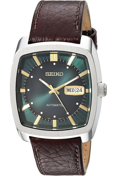 Seiko Men's 'RECRAFT SERIES' Automatic Stainless Steel and Leather Casual Watch (Model: SNKP27)