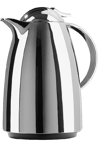 emsa Auberge Quick-Tip Vacuum Flask 2L – Chrome, Insulated Thermal Carafe (504651)