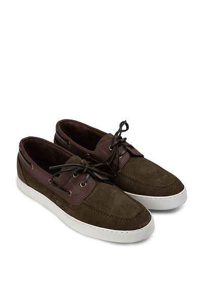 Deery Γνήσια Suede Khaki Marine Casual Ανδρικά Παπούτσια