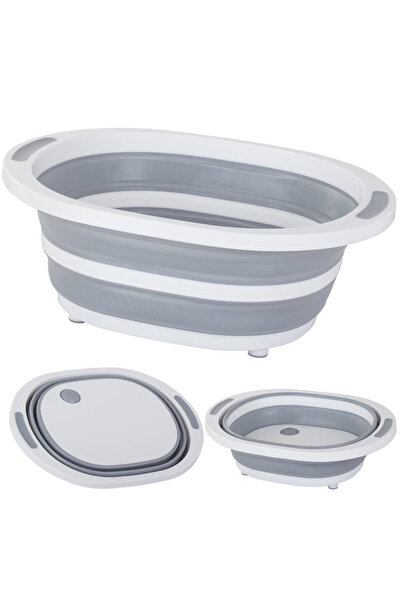 varioshop Lighean pliabil multifunctional VarioShop®, tocator, sistem de scurgere, capacitate 5 L, compact, s