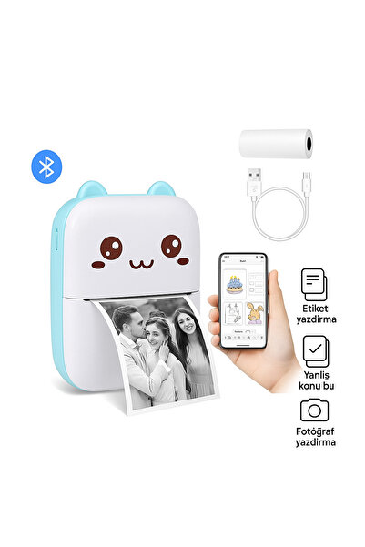 electroawm Bluetooth Termal Yazıcı – Etiket ve Fotoğraf Yazdırma Özellikli