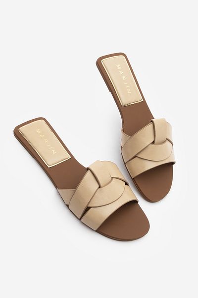 Marjin Women's Banded Daily Slippers Narlis Beige