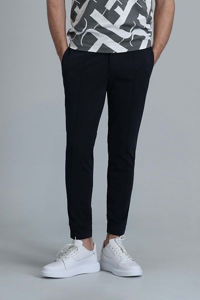 Lufian 111190330 Pito Jogger Παντελόνι Tailored Fit Ανδρικό Παντελόνι Navy Blue
