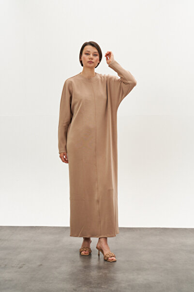 Mevra Модальна сукня з швом спереду, колір камел