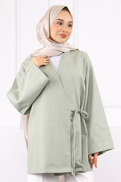 İmajButik Χακί Σταυρός Δεμένο Κιμονό