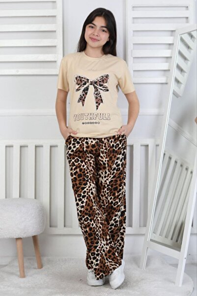 ABİYEKİDS Παιδικό κοστούμι Leopard με μοτίβο κάτω-πάνω καθημερινό Eid για ηλικία 6/14 ABY220