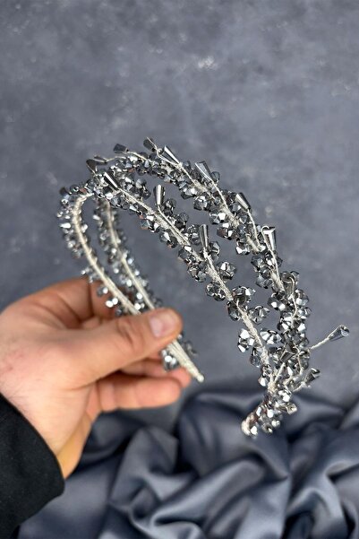 Limelia Αξεσουάρ μαλλιών με κορώνα νυφικής χέννας διπλής σειράς μοντέλου Silv...