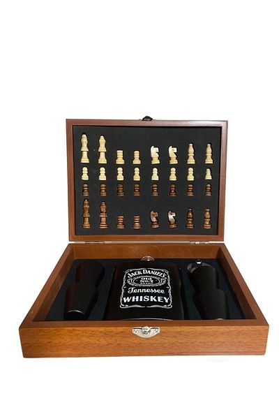 JoyDream Chess Flask Set with Wooden Box Alk37