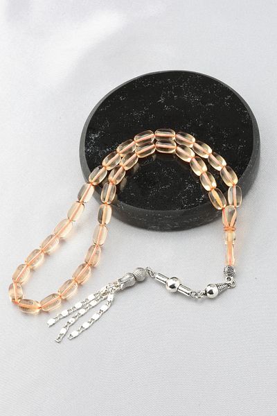 ARURTAKI Men's Gift 33 Transparent Fire Amber Tasseled Rosary