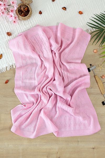 Sitilin Baby Girl Pink Knitwear Baby Blanket Stl7012