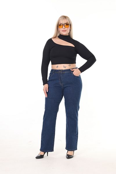 Era Lisa Tube Leg Comfortable Fit Lycra Women's Large Size Jeans