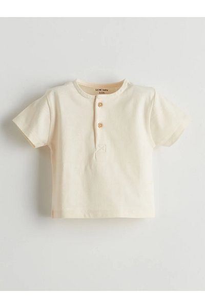 LC Waikiki Lcw Baby Ecru Basic Baby Boy T-Shirt and Shorts 2-Pack