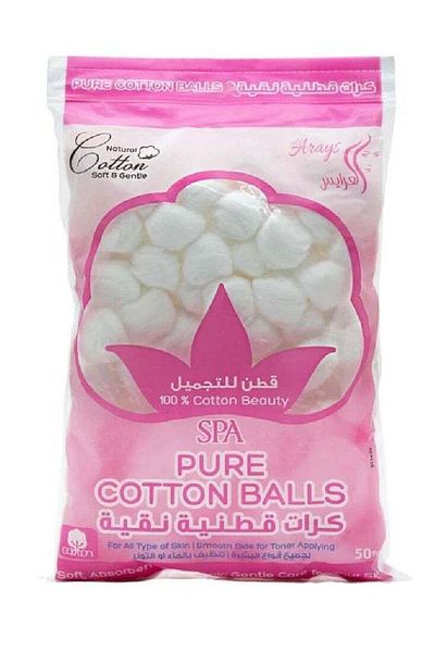 Alarays Alarayes 100% Pure Cotton Balls - 50 Pcs