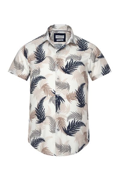 tambattal Plus Size Patterned Viscose Shirt Short Sleeve (Wide Relaxed Fit)