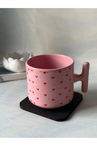 Hearty Mug, Birthday Gift, Pink Mug, Mug For Kids, Cup, Pink Mug,