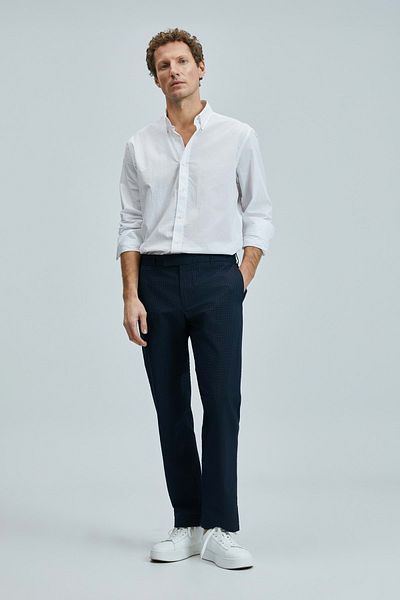 Lufian 111010637 Ellery Men's Basic Shirt Regular Fit White Men's Shirt White