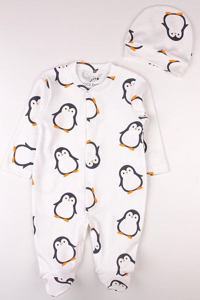bogibaby Newborn Baby Rompers Hat Penguin Newborn Outfit
