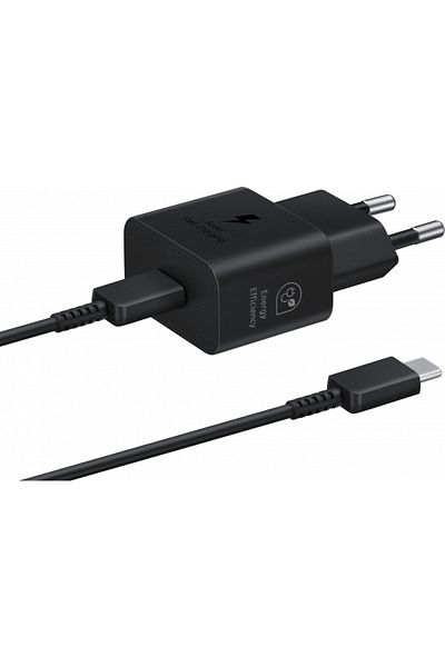 Samsung Original Samsung Fast Charging Charger T2510NBEGEU 25W USB-C Cable Included Black