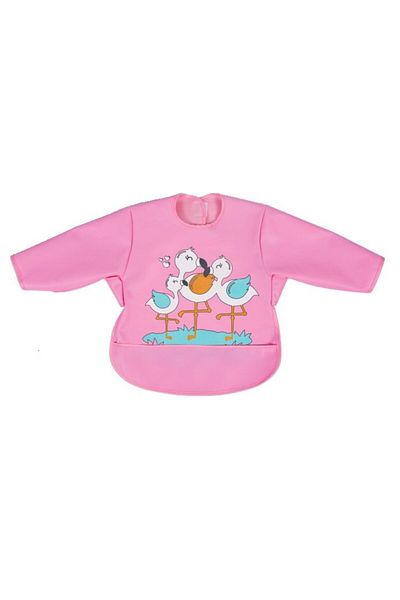 Sevi Bebe Baveta impermeabila cu maneci lungi Flamingo SeviBebe