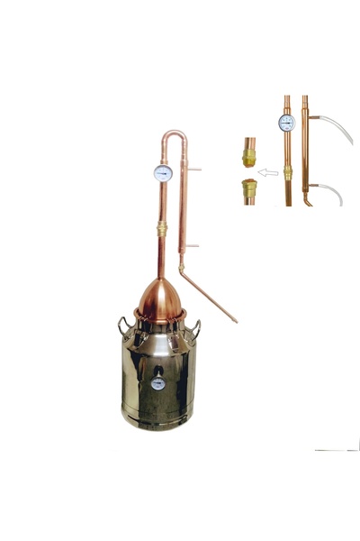 imbikusta Kubbe Kapaklı 20 Litre Potstill Bakır imbik damıtma Sistemi