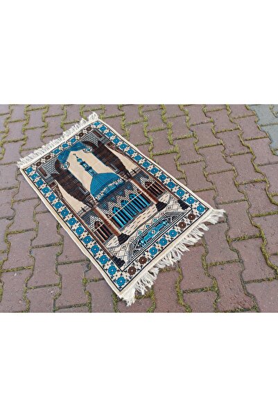 ŞAHMERDANOĞLU Kadife Namazla 66x103 Cm Kabe Resimli Şahane Namazla, İpeksi Do...