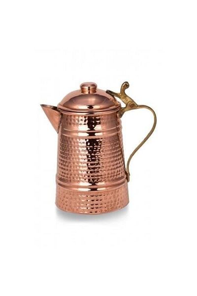 Tanemce Hanımeli Milk Jug 1150 ml Hand Forged Red Copper Milk Jug