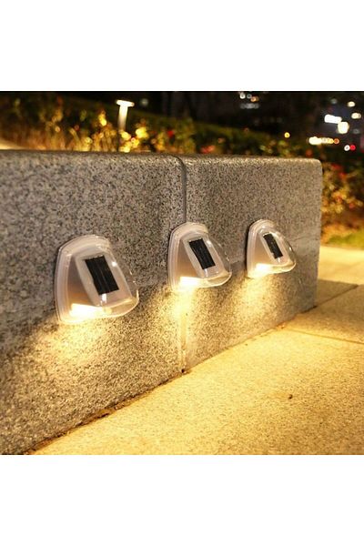 eyemazing Lampă solară de perete LED, eMazing, 8,5x9 cm, ABS, 2V, 600mAh, 8 LED-uri, impermeabilă, lumină albă caldă