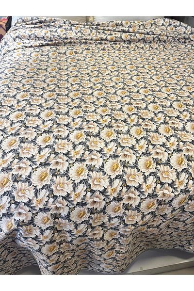 ŞENER HOME Daisy Pattern Printed 200X240 Cm. Double (Battal) Single Pike