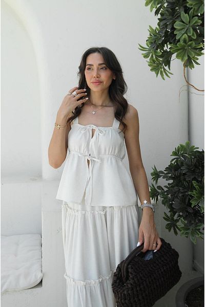 Havoş Natural Mendoza Blouse Skirt Set