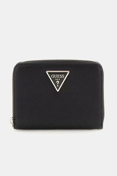 Guess Laurel Slg Medium Zip Around Women's Black Wallet Swzg8500140-Bla