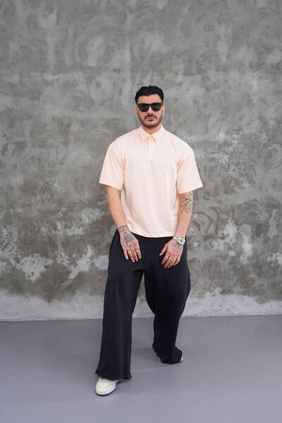 Butik Men's Polo Neck Oversize T-Shirt