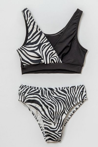 Beniizle Zebra Patterned Girl's Bikini Set