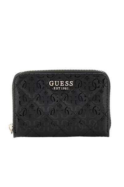 Guess Laurel Slg Medium Zip Around Women's Black Wallet Swgg8500140-Bla