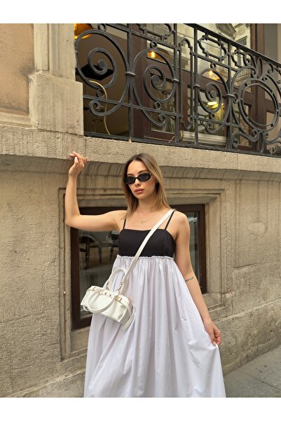 Zey Studio Women's White Strappy Long Dress