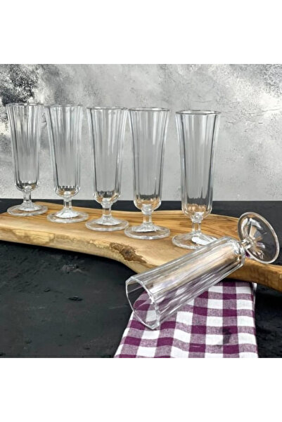 Home 6'lı Flüt Kahve Yanı Su Bardağı