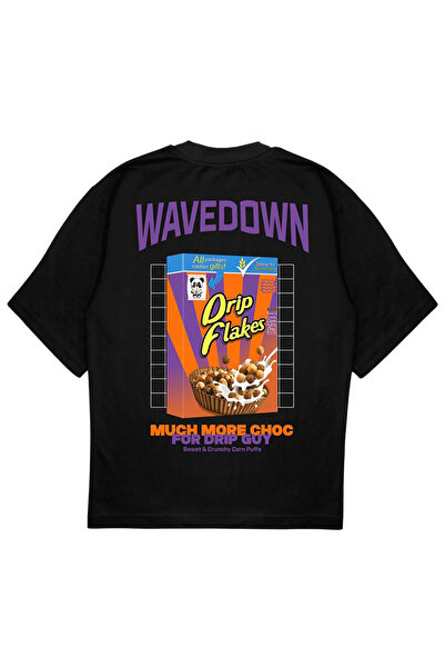 SVART WEAR Tricou DRIP FLAKES tricou supradimensionat negru
