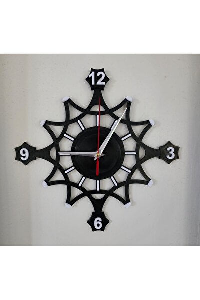cevizdizayn Geometrik Duvar Saati KÜÇÜK BOY Dekoratif Akar Saat Sessiz