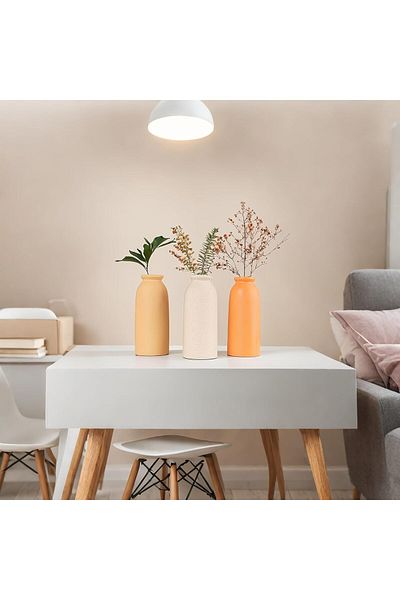 Generic Ceramic Vase Set of 3, Modern Farmhouse Decor for Living Room, Dining Table Centerpieces, Bookshelf,